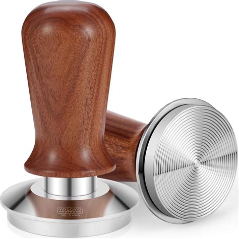 Amazon.com: Espresso Tamper 58mm, YOLOYO Walnut Wood Handle Coffee ...