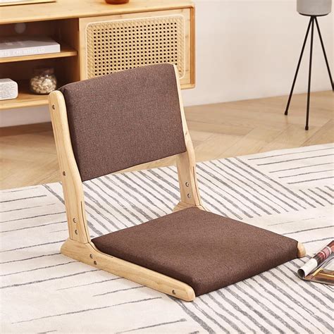 Tiita Foldable Tatami Chair, Japanese Floor Chair, Wood Legless Back ...