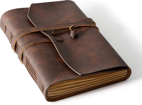Homesure Leather Journal Notebook - Rustic Handmade Leather Bound Journals for Men and Women ...