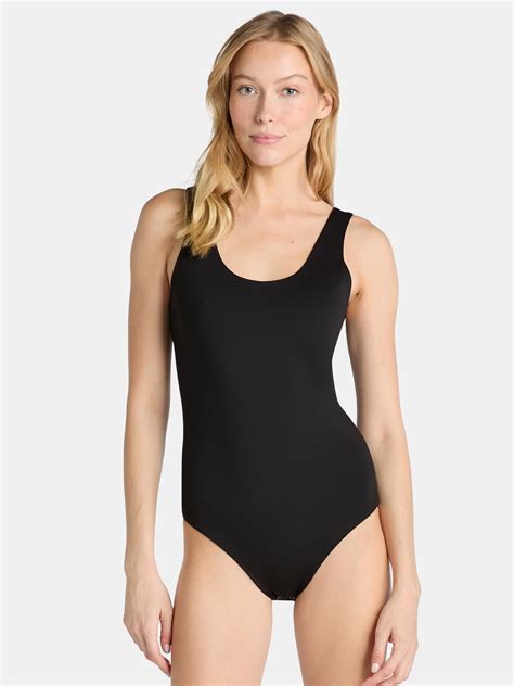 Time and Tru Sleeveless Scoop Bodysuit - XS-XXXL Sizes - Walmart.com