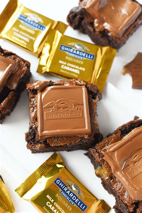 Chocolate Caramel Brownies (with Ghirardelli Squares) - Savvy Saving Couple