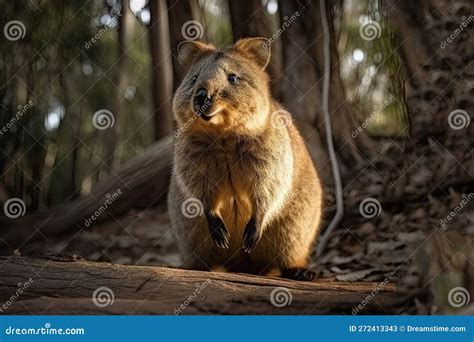 Endangered Species, the Australian Quokka in Its Natural Habitat Stock Illustration ...