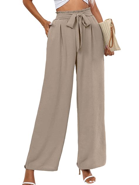Chiclily Belted Wide Leg Pants for Women High Waisted Business Casual ...