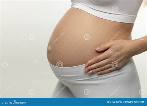 Close Up Picture of a Pregnant Woman with Big Belly Stock Photo - Image ...