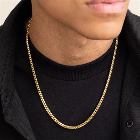 Franco Chain - 2.5mm - Men's Gold Franco Chain - JAXXON | White gold necklace chain, Gold chains ...