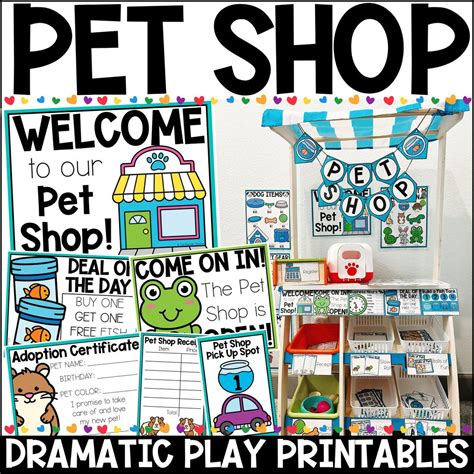 Pet Shop Dramatic Play Bundle - Pet Store Adoption Printables ...