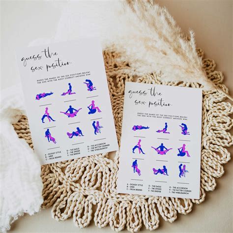EDITABLE Sex Positions Game - Modern Bridal Shower Games – OhHappyPrintables