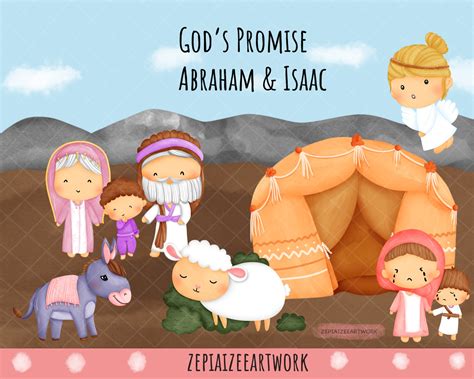 Abraham and Isaac Story From Bible Old Testament Clipart.god's Promise ...