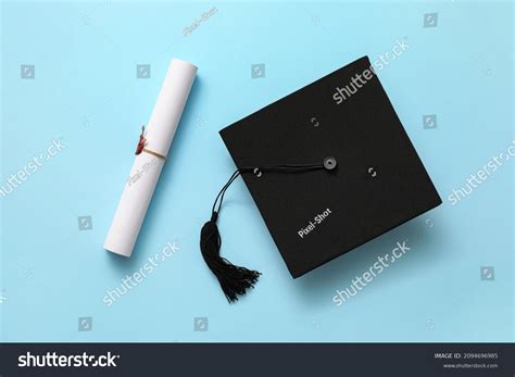 Blue Graduation Cap And Diploma 2022