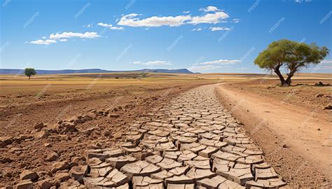 Premium Photo | Arid Africa Dusty landscape dry tree extreme heat ...