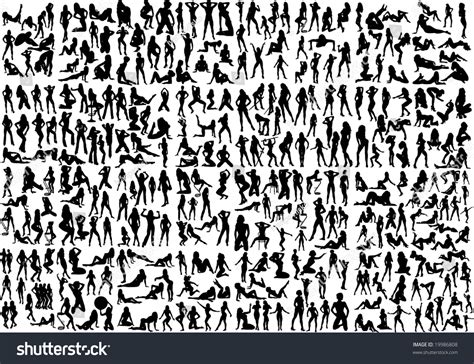 Big Collection 333 Sexiest Women Stock Vector (Royalty Free) 19986808 | Shutterstock