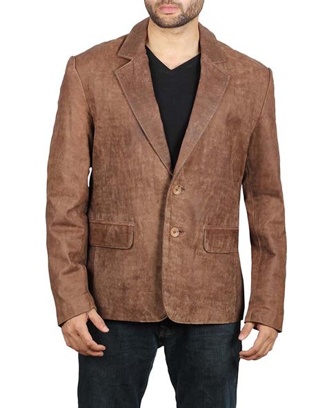 Mens Brown Leather Blazer | Elite Jacket