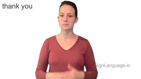 thank you in ASL - Example # 4 - American Sign Language