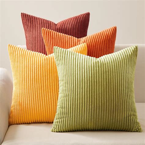 Topfinel Fall Burnt Orange Decorative Throw Pillows Covers 18x18 Inch ...