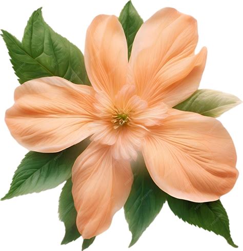 Premium Photo | Peach color flower Closeup glowing translucent peach ...