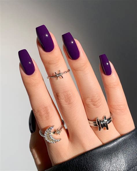 Deep Purple Nails