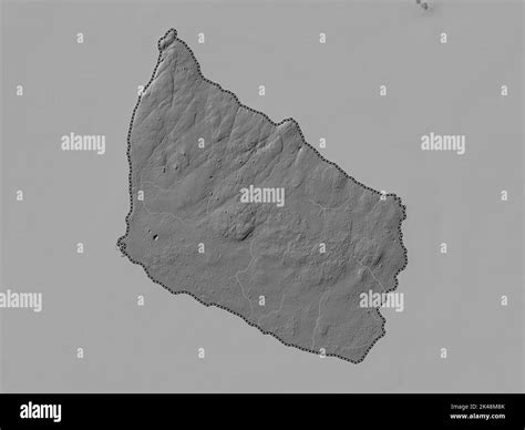 Bornholm, island of Denmark. Bilevel elevation map with lakes and rivers Stock Photo - Alamy
