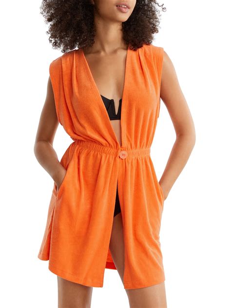 Live In Color Terry Cover-Up Swimsuit - Walmart.com
