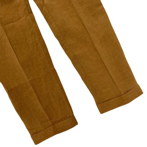 Fresh Lyocell Linen One Pleat Chino Pants - Cumin | Garmentory