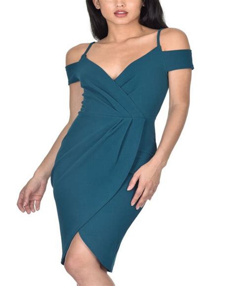 Ax Paris Women's Wrap Around Dress In Dark Green | ModeSens