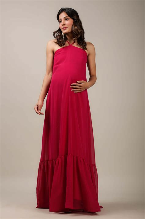 Experience Maternal Elegance: Pink Maternity Dress for Radiant ...
