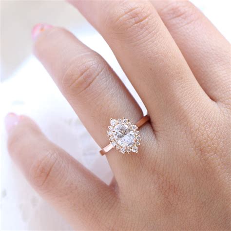 Rose Gold Oval Engagement Ring