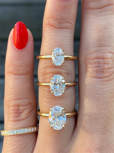 Gold Oval Solitaire Engagement Rings