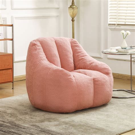 Kumix Bean Bag Chair with Filler, Bean Bag Sofa with Tufted Soft ...
