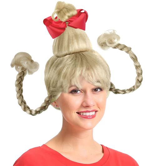 Blonde Cindy Costume Wig with Wire Braids and Red Nepal | Ubuy