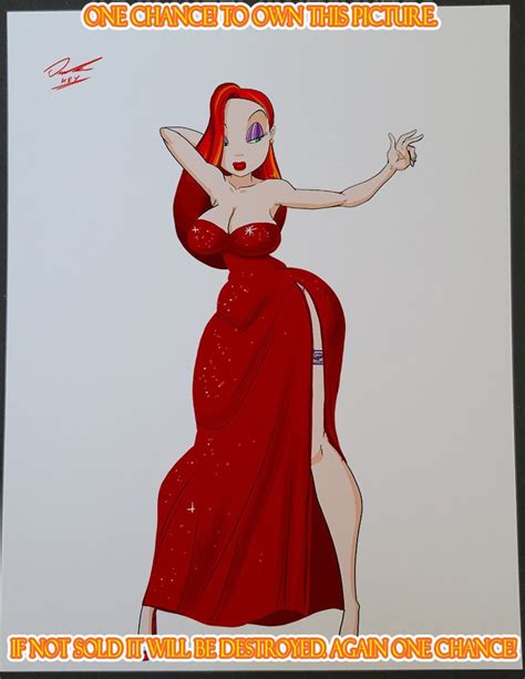 Jessica Rabbit Femme Fatale Pin-up Art Print 8.5x11 - Etsy
