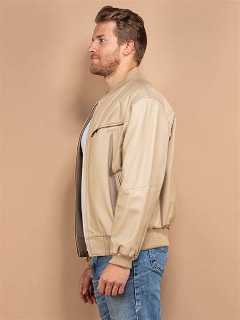 Online Vintage Store | 90's Men Leather Bomber Jacket | Northern Grip ...