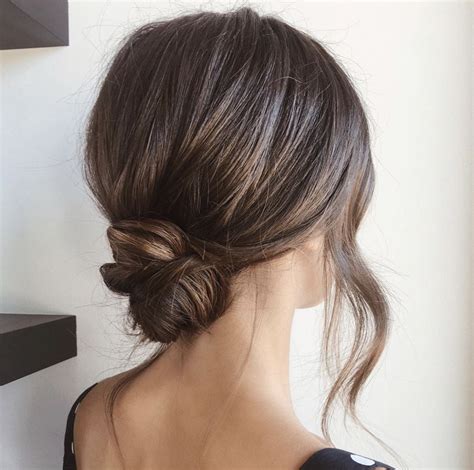 Bridal low bun | Recogidos boda pelo corto, Peinados boda pelo corto ...