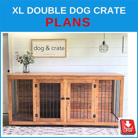 XL Double Dog Crate DIY Plans - Double Extra Large Wooden Dog Kennel ...