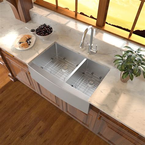 Snapklik.com : 36 Stainless Farm Sink Double Bowl - Sarlai 36 Inch ...