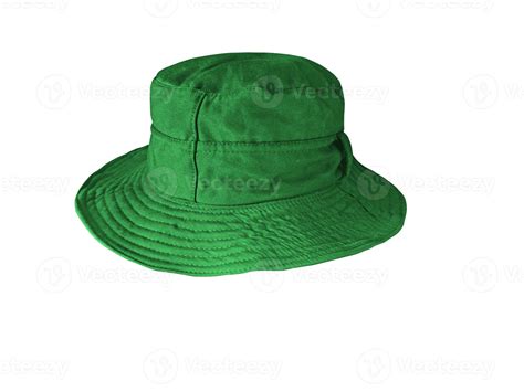 Green bucket hat isolated on white 14556907 Stock Photo at Vecteezy