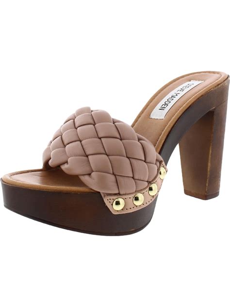 Steve Madden Womens Kashtyn Woven Studded Platform Sandals - Walmart.com