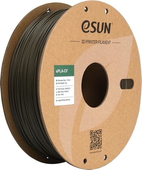 eSUN Filamento PLA-CF 1,75 mm, 1 kg (2,2 libbre), Marrone, Materiale di ...