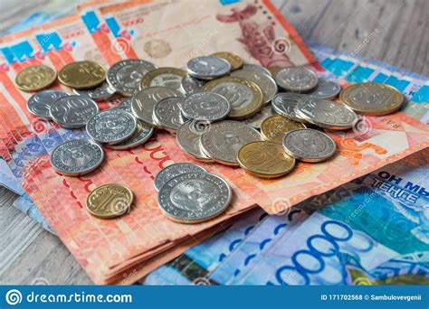 Paper Banknotes Tenge KZT. Tenge is the National Currency of Kazakhstan Stock Photo - Image of ...