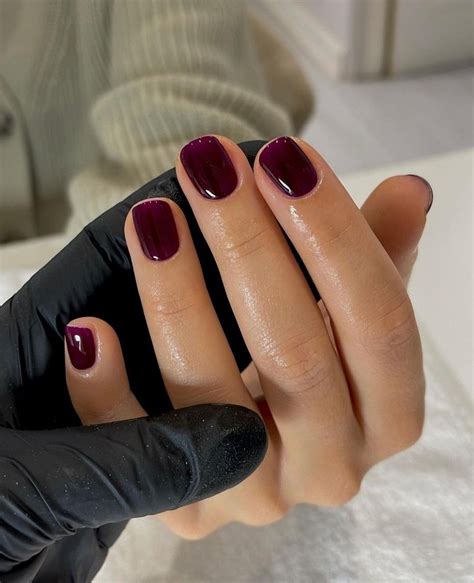 Сливовый маникюр💅 | Wine nails, Red nails, Gel nails