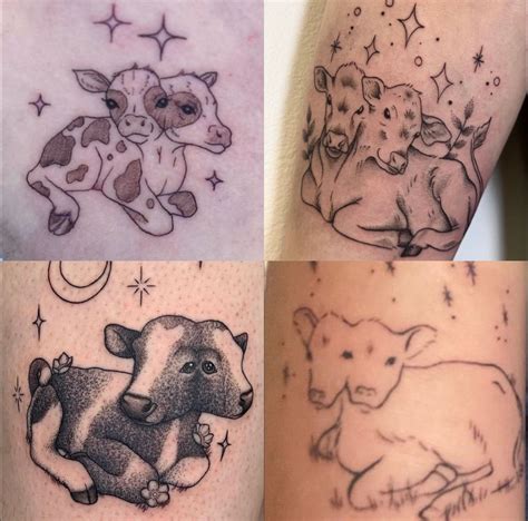 two headed calf tat | Cow tattoo, Calf tattoo, Cute tattoos