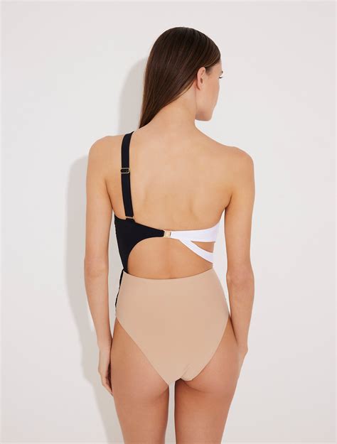 Moeva ADELINA Black/Nude/White Swimsuit – ismylova