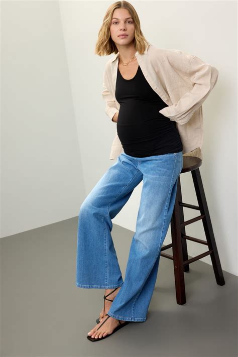 Maternity Wide Leg Jeans by PIETRO BRUNELLI MATERNITY | Rent the Runway