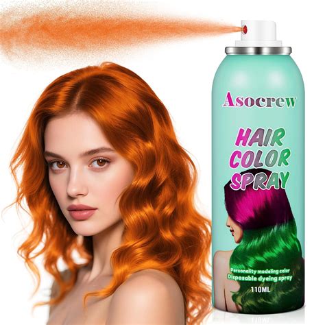 Amazon.com: Orange Hair Spray,Hair Color Spray Dye,Temporary Hair Color ...