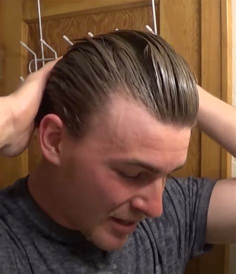 youtube.com | Greasy hair hairstyles, Slicked back hair, Mens ...
