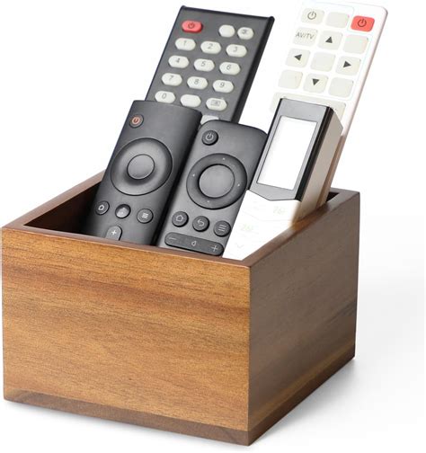 Amazon.com: LBEMEY Acacia Wood TV Remote Holder - Table Remote ...