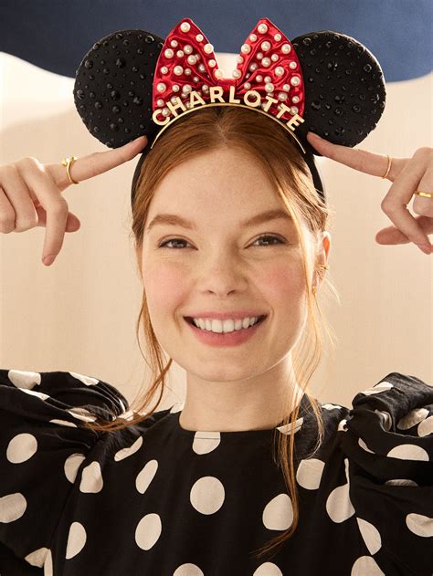 Disney Minnie Mouse Custom Ears Headband - Custom Black/Red Minnie Mou ...