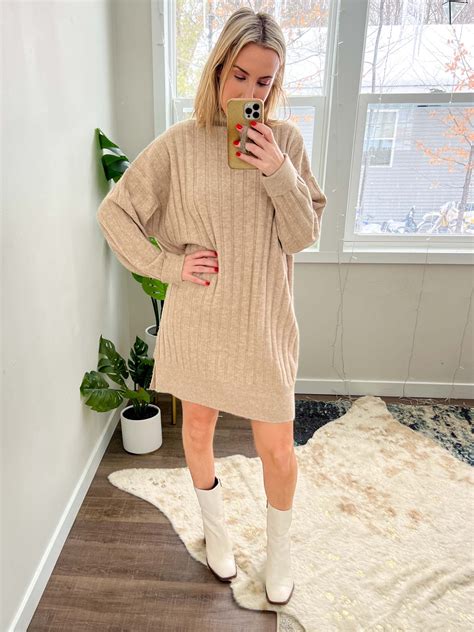 7 Warm + Elegant Sweater Dresses (Under $100): A Try-On - The Mom Edit