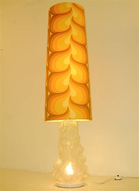 Vintage floor/table glass lamp by Putzler, 1970`s ca, German in Antique ...