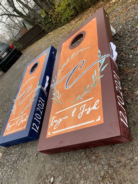 Wedding Cornhole Boards - Etsy