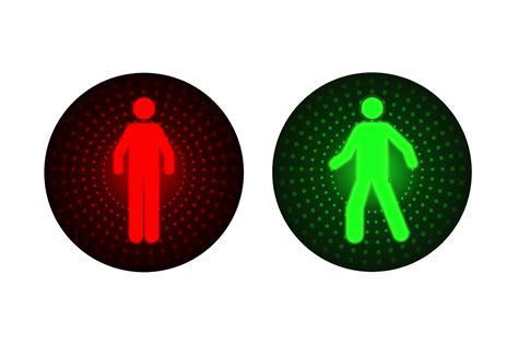 Traffic light with red and green man 11912593 Vector Art at Vecteezy
